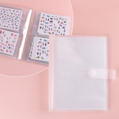 1Pcs Nail Stickers Album Sticker Storage Book Empty Photo Transparent Organizer Holder Nail Accessories and Tools