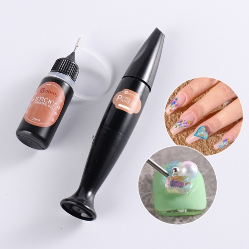 1 Bottle Super Strong Adhesive Nail Glue For Gel Polish Nail Art Fishtail Rhinestone No Wipe Top Coat Manicure Lacquer Gel 