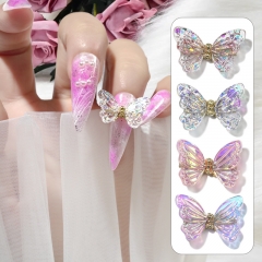 1 Pcs Nail Art Decorations Ins Style Manicure 3D Butterflies Jewelry Colorful Butterfly Jewelry Rhinestones Nail Jewelry