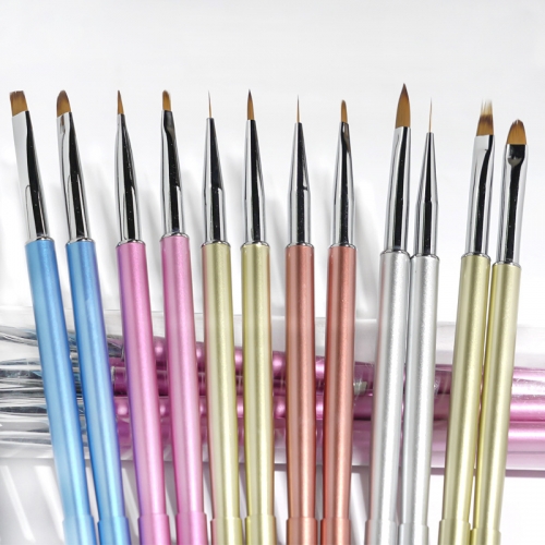 1set Nail Brush Nail Art Liquid Powder French Stripes Lines Liner Painting Design Brush Dotting Picking Pen Tool