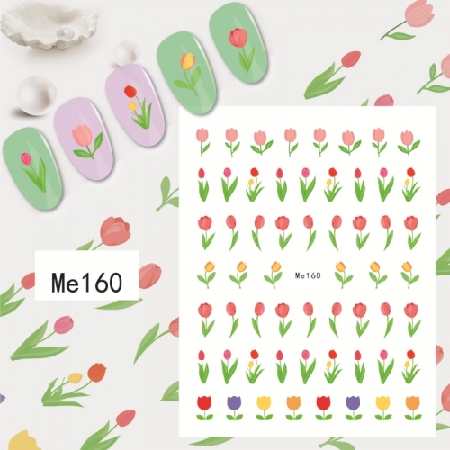 1pcs Small Fresh Style Tulip Series Flower Nail Art Sticker