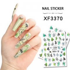 1PCS Nail Stickers Flowers Leaves Self-Adhesive Slider Letters Nail Art Decorations Decals Nail Art Tool Manicure Accessories