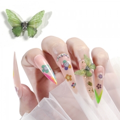 1Box Butterfly Bottom Magnet Detachable 3D Butterfly DIY Nail Art Decoration