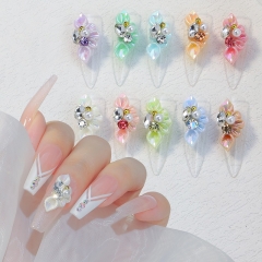 5 Pcs / Bag Nail Carving Resin Ornament 3D Mould Diamond Pearl Petals Stamping Plate Nails Stencils DIY Manicure Tools