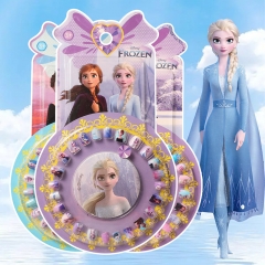 1set Elsa Cartoon Nail Art Fake Children's Nail Art Techniques Full Coverage Children's Pressing Nails