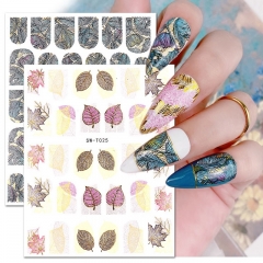 1 Pcs Nail Art Decals Autumn Winter Maple Leaf Fruit Back Glue Nail Stickers Decoration For Nail Tips Beauty