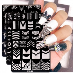 Woodland Wonders (M425) - Nail Stamping Plate  Nail art stamping plates, Nail  stamping plates, Stamping plates