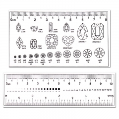 1Pcs Portable Transparent PVC Soft Ruler Nail Ruler Manicure Size Tool