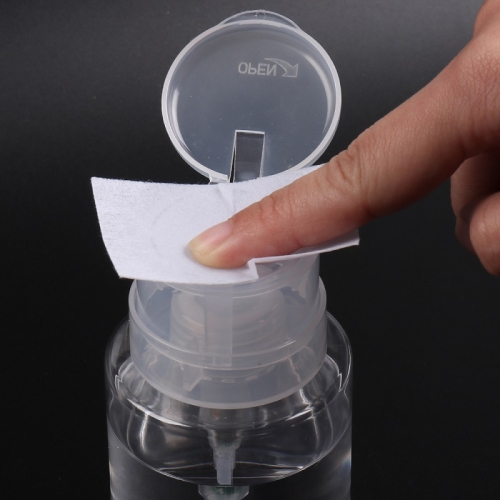 1 Pcs Portable Pump Dispenser Nail Polish Liquid Alcohol Remover Cleaning Press Plastic Bottle Nail Art Tool
