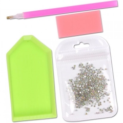 1 Set Rhinestone Point Pen Nail Art Tools AB White Gems Dotting Picker Adhesive Clay Mud Tray Diamond Strass Manicure Kit