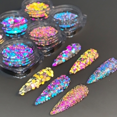 1 Bottle Nail Polish Glitter Sequins Wholesale Sequins Color Crystal Diamond Powder Glitter Accessories Decor