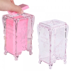 1Pcs Cotton Swab Nail Towels Storage Clear Nail Wipes Cotton Storage Box 