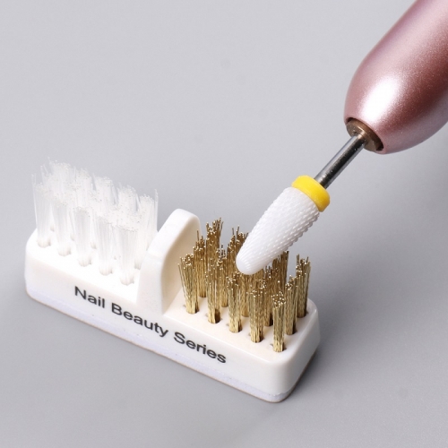 1Pc Gold Copper Wire Milling Cutter Nail Drill Brush Cleaning Portable  Manicure Drills Brush Clean Tool