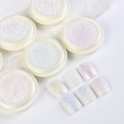 1Pcs Shiny Nail Glitter Powder Iridescent Sparkly  Nail Art Decoration