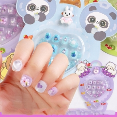 1box Nail Short Style Cartoon Fun Decals Safe  Children  Nail Stickers Nail Art Tip