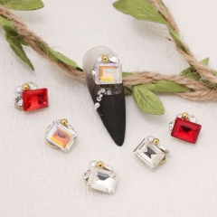 1Pcs Vintage Love Diamonds Colorful Crystal Rhinestones Diamond Metal Gems Jewels Nails Art Decoration