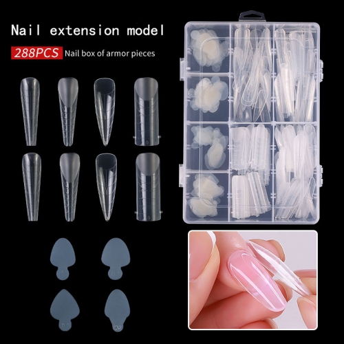 1 Box Nail Art UV Extend Gel Nail Extension Tool Quick Building Nail Mold Tips Nail Dual Forms Finger Extension Mould