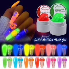 1bottle Luminous Non Stick Hand Extension Gel Nail Polish Neon Gel Nail Art Extension Nail
