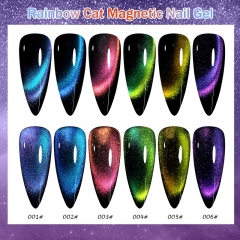 1Pcs Rainbow Cat Eye Magnetic Gel Nail Polish Glue Variety Glue Hand Art Shiny Varnish UV Gel for Nails Art