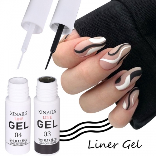 12pcs/set Nail Painting Glue Solid Color White Silvery Gold Pigment Gel Drawing Line Gel Manicure Nail Art Painted Decoration