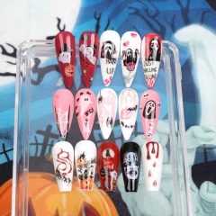 1Pcs Halloween Nail Art Stickers Self Adhesive Nail Art Stickers Pumpkin Bat Ghost Witch Nail Sticker