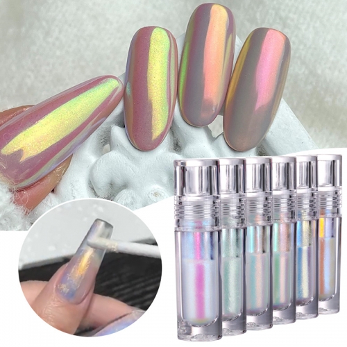 1 Box Liquid Magic Mirror Nail Powder Liquid Moonlight Pigment Chrome Mirror Powder Liquid Aurora Nail Powder