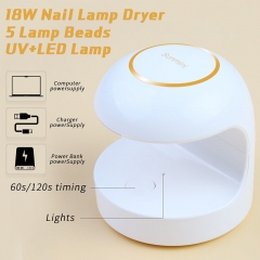 1pcs LED UV Light for Drying Gel Nail Polish Clip-On Flexible Desk Chubby Dundun MiNi Nail Light Portable Nail Dryer Manicure Salon Tools Mini LED 
