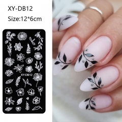 1 Pcs Butterfly Flower Leaf Nail Stamping Templates Plates Printing Stencil Manicure Accesories Nail Accessories