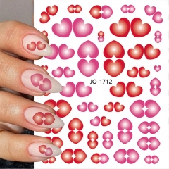 1 Pcs Love Heart Nail Stickers Bow Strawberry Decals Valentine's Day Nail Art Decorations Nail Sticker