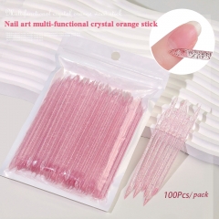 1 Bag Nail Art Tool Embossed Dot Drill Double Head Stick Nail Dead Skin Push Crystal Wooden Stick Professional Nail Repair Accessories Nail Tool