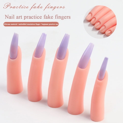 1 Bag Practice Hand For Nails Silicone Nail Art Practice Equipment False Hand Model Hands Magnetic Nails Prosthetic Hands Nail Tool