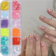 1Pcs High Quality Nail Glitter Holographic Pentagram Stars Sequin Nail Art Paillette Decals