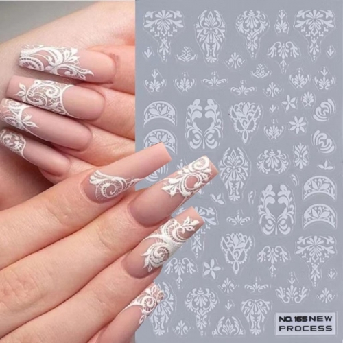 1Pcs Rose Totems Self Adhesive Nail Art Decorations Stickers Colored Flowers Spring Manicure Decals