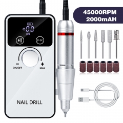 1 Pcs Professional Electric Portable Nail Drill Machine Rechargeable Nail Sander File for Manicure Salon Tool Nail Tool