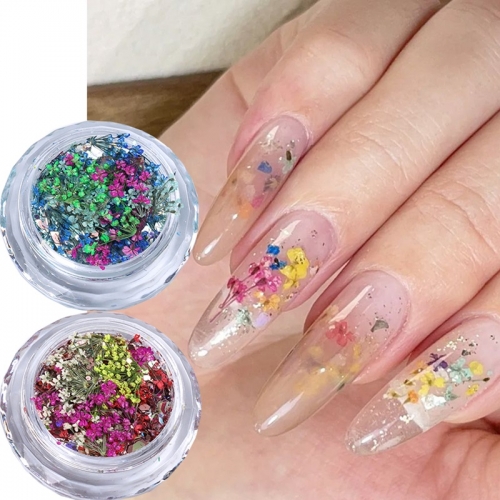 1jar Nail Art Flower Decoration Delicate 3D Dried Flower Nail Art Decorations Exquisite Nail Art Beauty For Charms Accessories