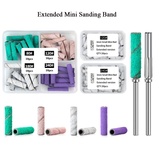 1 Box Extened Mini Sanding Bands Kits Nail Drill Bits Sets Electric Manicure Accessories Tool Nail Accessories