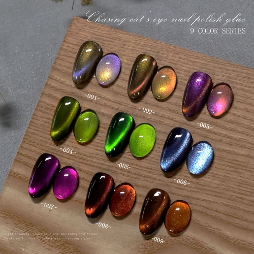 1 Bottle Magnetic Gel Glitter Cat Eye Gel Nail Polish Shiny Reflective Cat Eye's Magnet Gel Nail Glue