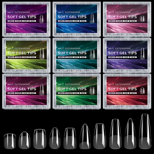 240pcs/box Semi-frosted Matte Fake Nails Long Extension Artificial False Nails Tips Fake Nail Art Tips Extension Nail Tip