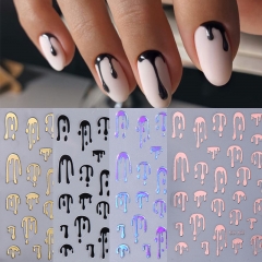 1pcs 3D Halloween Nail Art Stickers Sugar Skull Sliders For Nails Anime Design Joker Blood Scars Lips Decals Manicure Decor