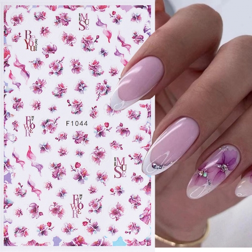 1pcs  Daisy Colorful Flower Nail Stickers Nail Art Accessories Colorful Butterfly Letters Stickers Nail Art Decoration