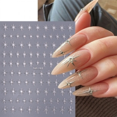 1pcs Silver/Gold Star Nail Art Stickers Starlight Design Self-Adhesive Star Nail/Body Art Decor Sticker