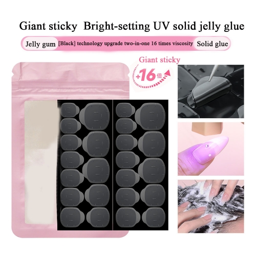 1sheet Manicure Nail Glue Sticker Jelly Glue Suitable For False Nails Solid Super Sticky Waterproof Breathable Jelly Glue Nail Glue