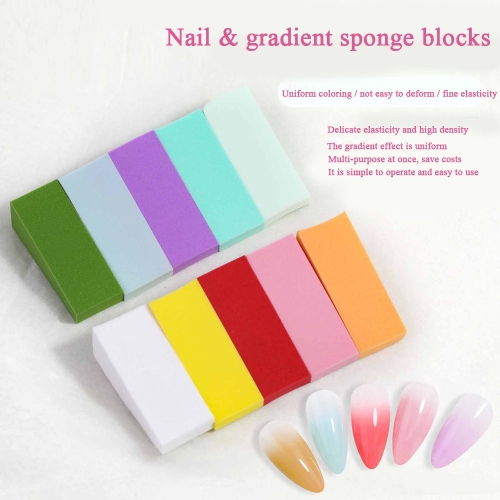 8pcs or 24pcs Soft Triangle Nail Art Polish Gel Gradient Color Stamping Stamp Drawing Painting Sponge Image Transfer Manicure Tool