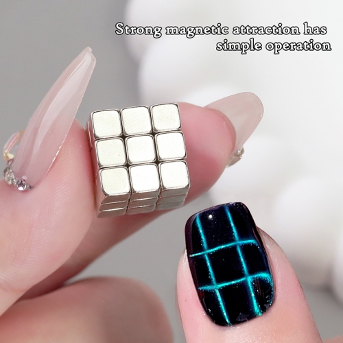 27pcs/set Nail Art Magic Cube Magnet Multifunctional Rubik's Cube Cat Eye Gel Magnet Nail Salon Magnet Set Polishing Magnetic Suction Tool Nail Art To