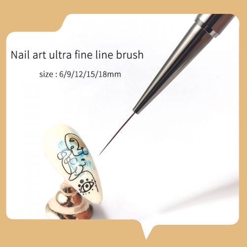 1Pcs Nail Art Liner Brushes Hand Painted Brush Acrylic Gel Colours Paints Drawing Pen Manicure Design Accessories Nail Tool