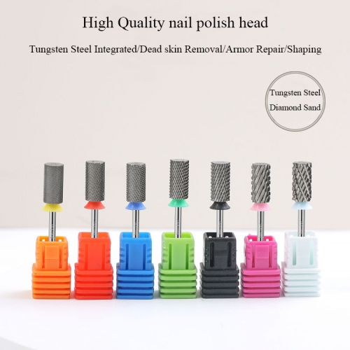 1 PCS BNG Diamond Nail Sanding Drill Bits Cross Teeth Barrel Rotary Cuticle Clean Burr 3/32" Manicure Bit Drill Nail Accessories Nail Accessories