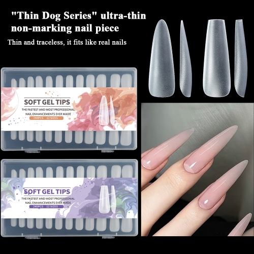 1Box Fake Nails No Polishing Press on False Nails Design High Thin Matt Soft Gel Nail Tips For Extension