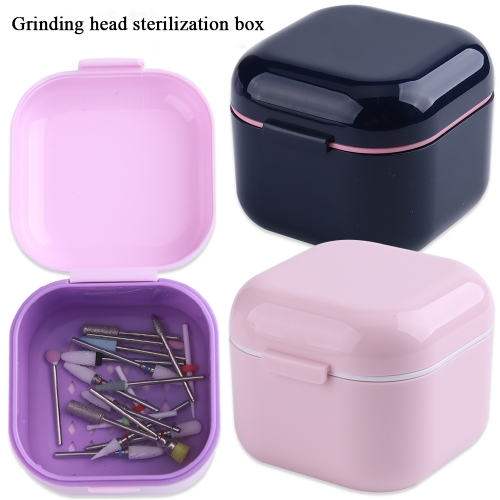 1Pcs Nail Art Drill Bits Grinding Head Sterilizer Disinfection Box Nail Tool Filter Cleaning Box Manicure Storage Case Accessories Nail Tool