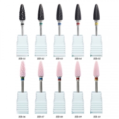 1Pcs Ceramic Nail Drill Bits Black Pink Gel Remover Electric Machine Drills Polishing Nails Art Tools Nail Tool