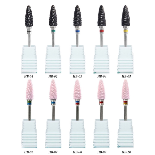 1Pcs Ceramic Nail Drill Bits Black Pink Gel Remover Electric Machine Drills Polishing Nails Art Tools Nail Tool